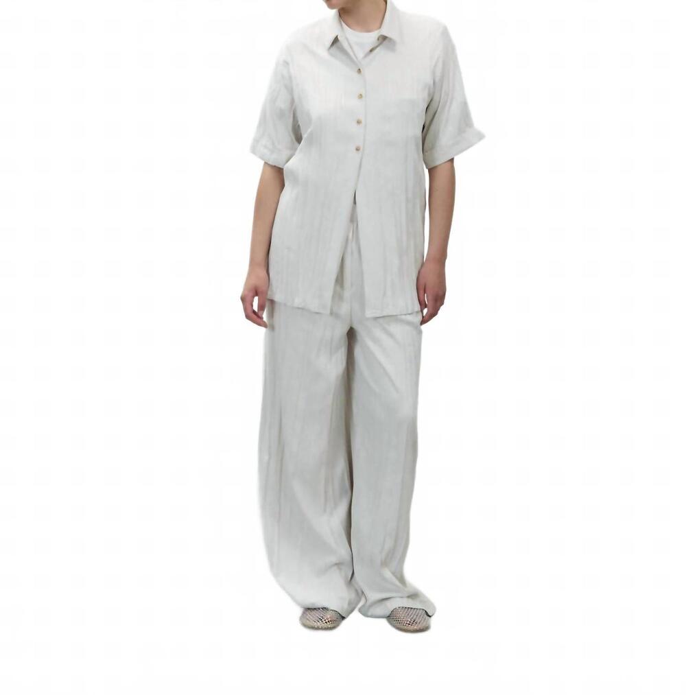 NEW ALYSI wrinkled dainetto shirt in plaster